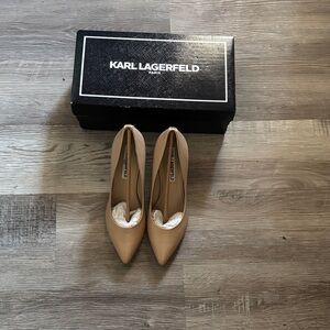 NWT Karl Lagerfeld Royale Leather Stiletto Pumps